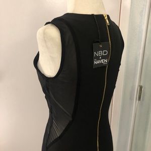 NWT NBDxNAVENtwins Vanish Bodycon Black Dress XS